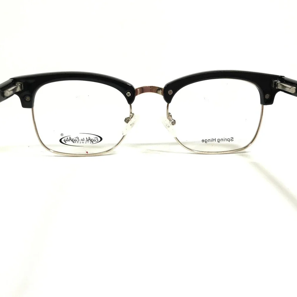 Eight to Eighty Eyeglasses Frames BUSTER BLACK/GOLD Square Full Rim 51-21-145